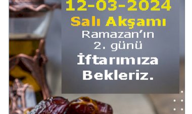 İftar Yemeğine Davet